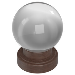 3d rendering illustration of an orbuculum crystal sphere