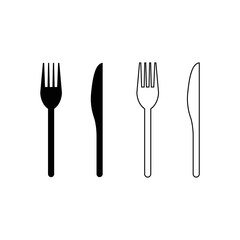 Fork and kitchen knife illustration