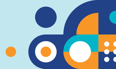 Flat design punchy color blocking pattern design