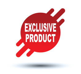 Vector Illustration Exclusive Product. Red vector design with white background.