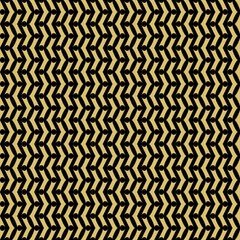 Geometric pattern with golden arrows. Geometric modern ornament. Seamless abstract background