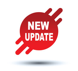 Vector Illustration New Update. Red vector design with white background.