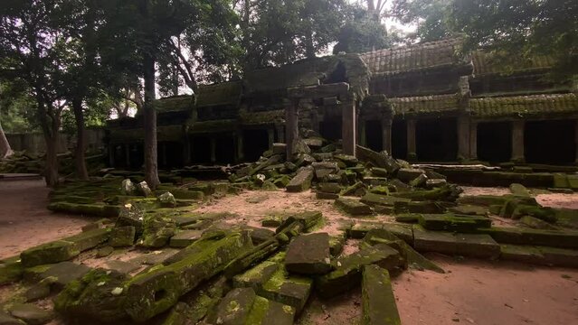 temples in the middle of the cambodian jungle