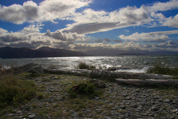 cloudy sky over a beach