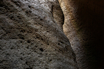 Dagestan Karadakh gorge .Sunlight in a mountain gorge.