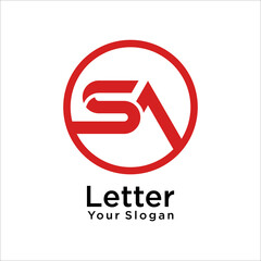 SA Letter, AS Logo Design Template