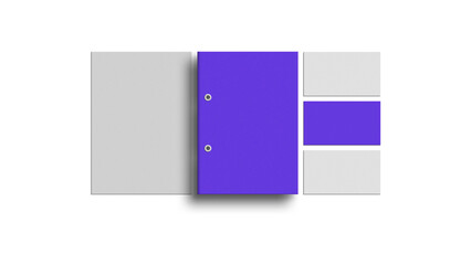 A4 file with business card mockup