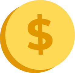 dollar coin sign icon