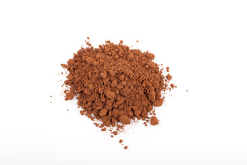 cocoa powder  isolated on white background