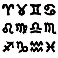 Zodiac signs. Vector