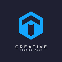 Letter T logo Design vector graphic alphabet symbol.