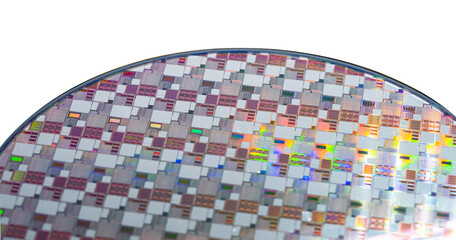 Silicon wafer for manufacturing semiconductor of integrated circuit.