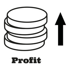 Profit icon [Money pack]