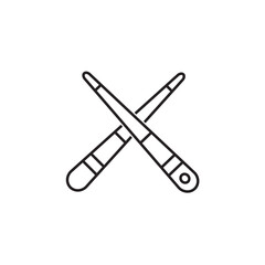 Obraz premium Biliard Cue Icon Vector Illustration Flat Design Trendy