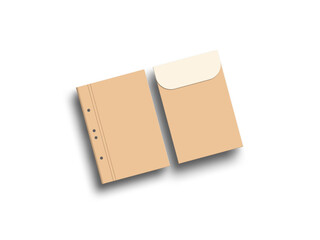 A4 file with envelope stationery mockup