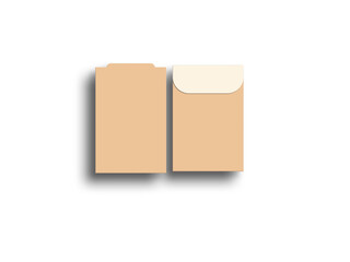 Envelope with a4 folder stationery mockup