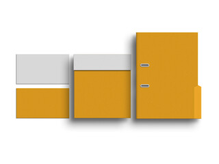 A4 folder with business card mockup