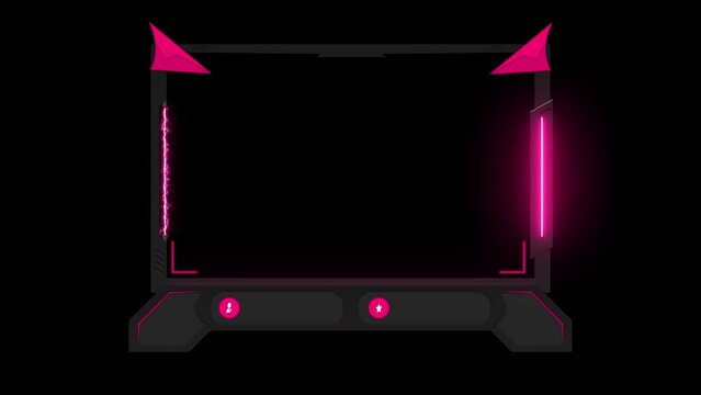 Frame for live streaming. Animated Facecam Overlay Modern themed suitable for Streaming Streamers or Gamers