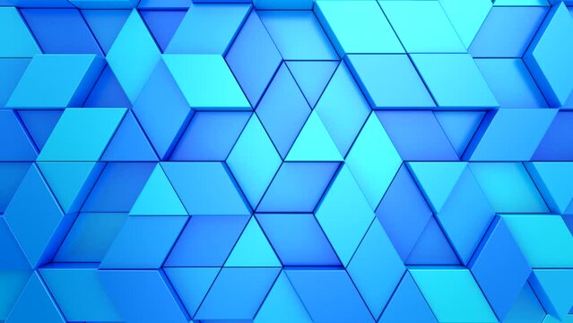 Background of Geometric Shapes. Abstract motion, loop, two color, 3d rendering, 4k resolution
