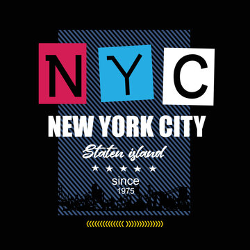 NYC slogan tee graphic typography for print t shirt,illustration,vector,art,style