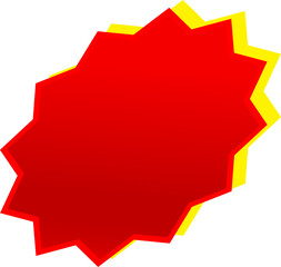 label red for sale and price message, discount sticker tag, offer price icon