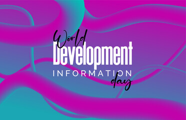 World Development Information Day. Holiday concept. Template for background, banner, card, poster, t-shirt with text inscription