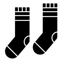 winter socks solid icon