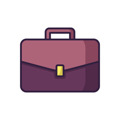 briefcase icon vector design template in white background