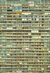 facade of a high-rise building with apartments