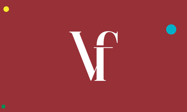 Alphabet letters Initials Monogram logo VF, FV, V and F
