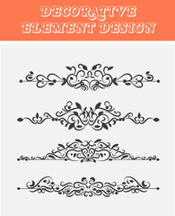 Modern frame divider decorative vintage floral ornament graphic elements design for your project.