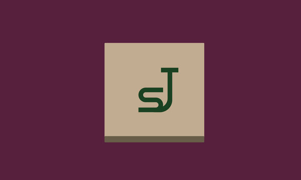 Alphabet letters Initials Monogram logo SJ, JS, S and J