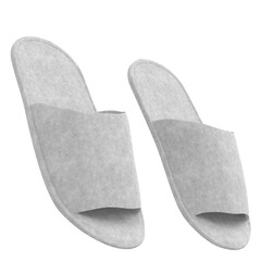 3d rendering illustration of open toe disposable slippers