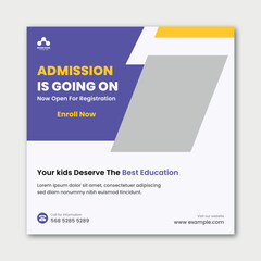 Obraz premium Kids' school online social media posts suitable for education Facebook banner