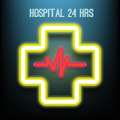 Obraz premium neon hospital