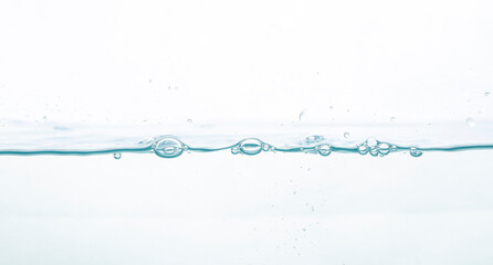 Bubble of water inside a fish tank making abstract background