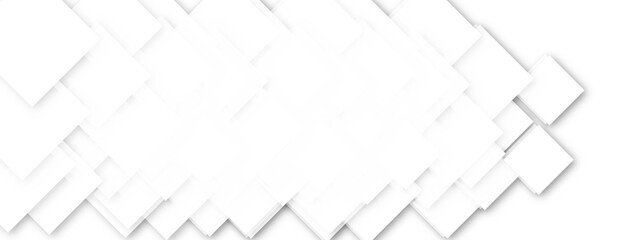 Abstract white and grey geometric overlapping square pattern, design of technology background with shadow. Vector illustration. You can use for add, poster, design artwork, template, banner, wallpaper