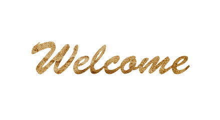 Fototapeta premium welcome text on white background