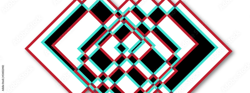 Poster abstract modern colorful geometric overlapping square pattern, design of technology background with 