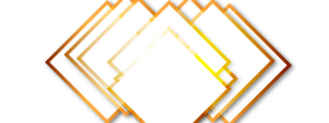 Abstract modern colorful golden geometric overlapping square pattern, design of technology background with shadow. Vector illustration. You can use for add, poster, template, banner, wallpaper.