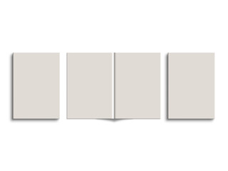 Open magazine with cover mockup