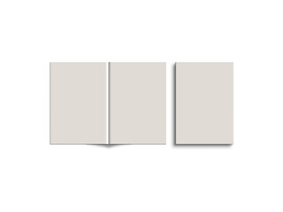 Open magazine with cover mockup