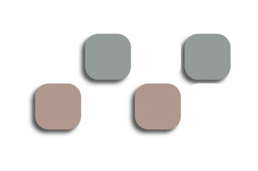 Square die cut business card mockup