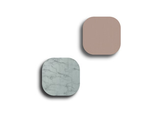 Square die cut business card mockup