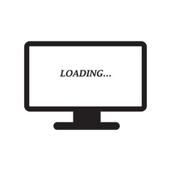 Computer Monitor Icon Vector Illustration