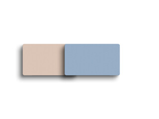 Minimal blue business card mockup