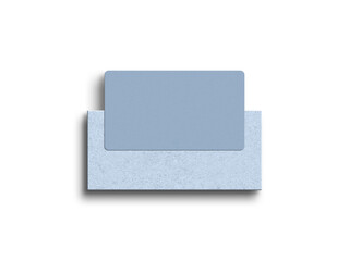 Minimal blue business card mockup
