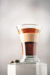 Layered B52 Shot Cocktail Ready to Drink. Duck Fart Shot