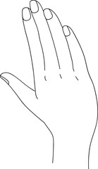 Holding Hand Line Drawing Both