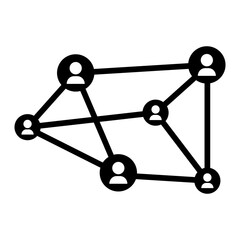 Network vector icon. Working as a team in a business, firm or corporate.